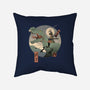 Jurassic Samurai-none removable cover w insert throw pillow-vp021