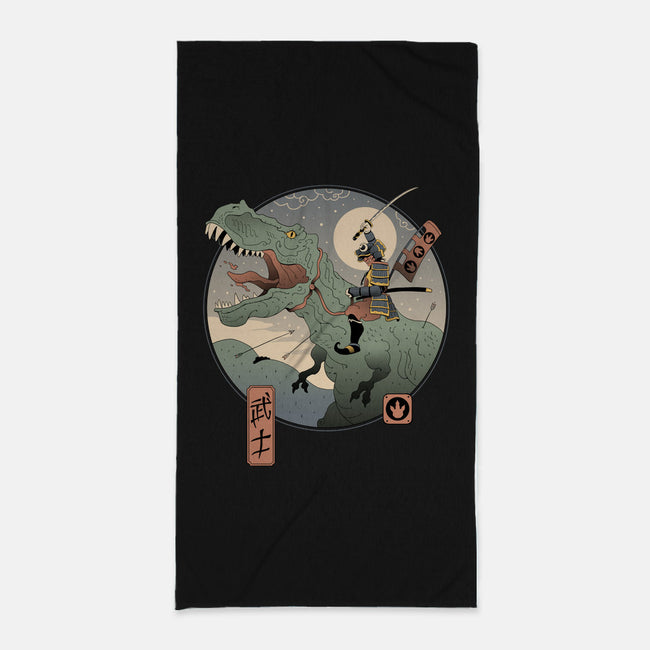 Jurassic Samurai-none beach towel-vp021