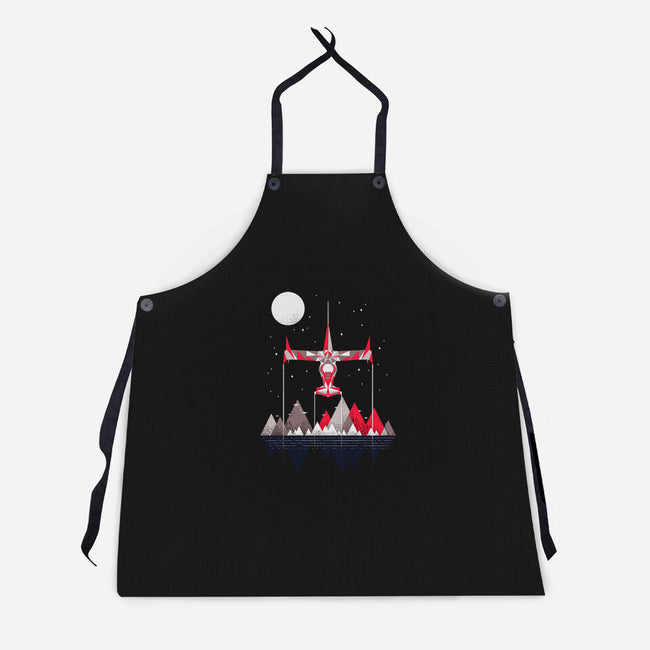Swordfish in The Sky-unisex kitchen apron-rocketman_art