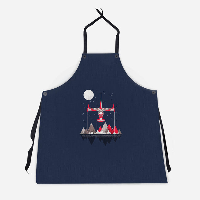 Swordfish in The Sky-unisex kitchen apron-rocketman_art
