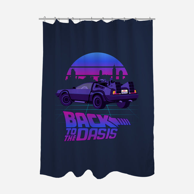 Back to the Oasis-none polyester shower curtain-GeekMeThat