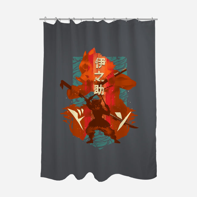 Boar Mask-none polyester shower curtain-hypertwenty