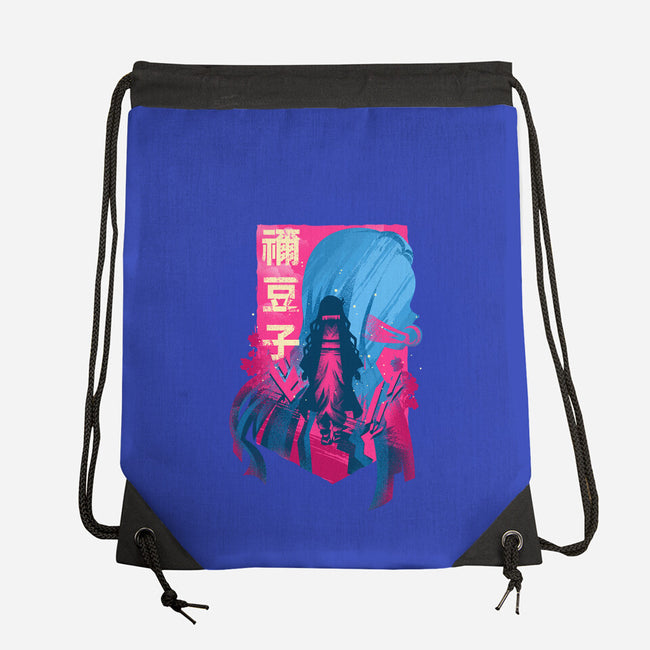 Demon Beauty-none drawstring bag-hypertwenty
