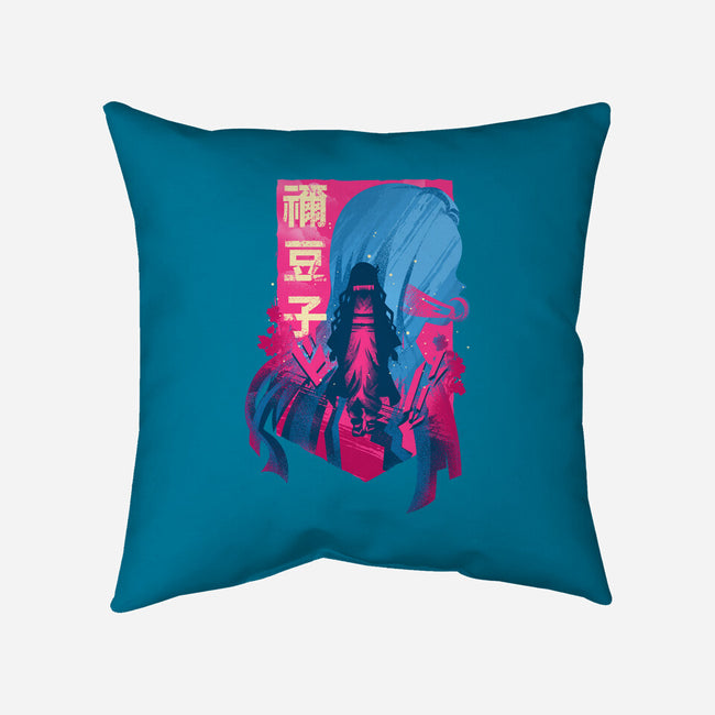Demon Beauty-none removable cover w insert throw pillow-hypertwenty