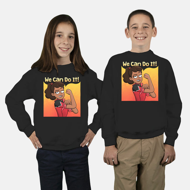 Rebel Ensign-youth crew neck sweatshirt-teesgeex