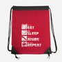 Rinse and Repeat-none drawstring bag-CoD Designs