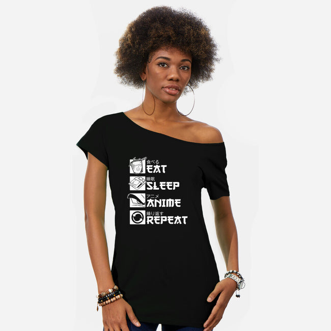 Rinse and Repeat-womens off shoulder tee-CoD Designs