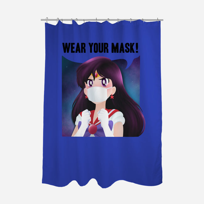 Wear Your Mask-none polyester shower curtain-kosmicsatellite