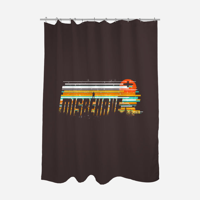 Misbehave-none polyester shower curtain-kharmazero