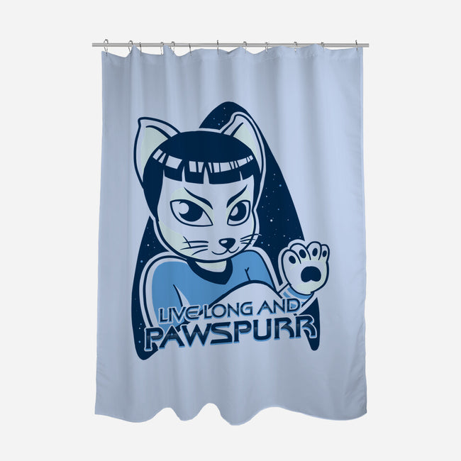 Live Long and Pawspurr-none polyester shower curtain-estudiofitas