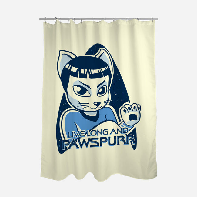 Live Long and Pawspurr-none polyester shower curtain-estudiofitas