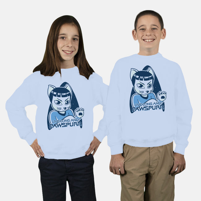Live Long and Pawspurr-youth crew neck sweatshirt-estudiofitas