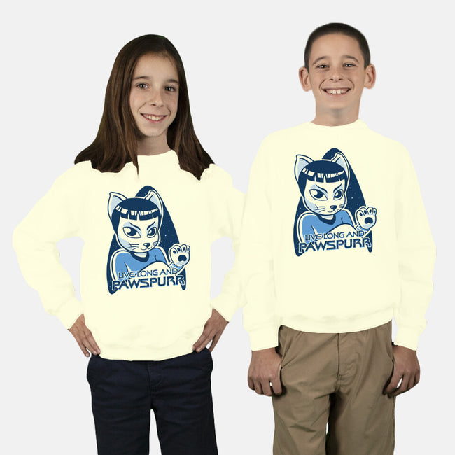 Live Long and Pawspurr-youth crew neck sweatshirt-estudiofitas