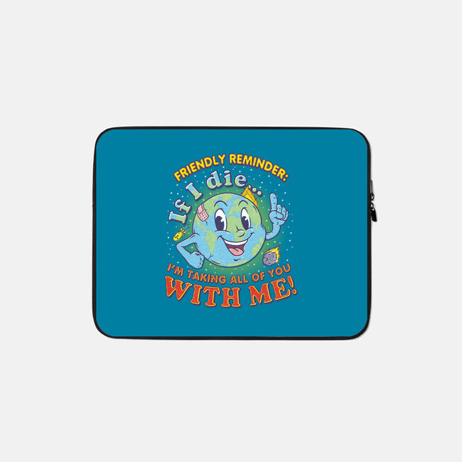 Friendly Reminder-none zippered laptop sleeve-Firebrander