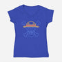 Neon Hat-womens v-neck tee-CoD Designs