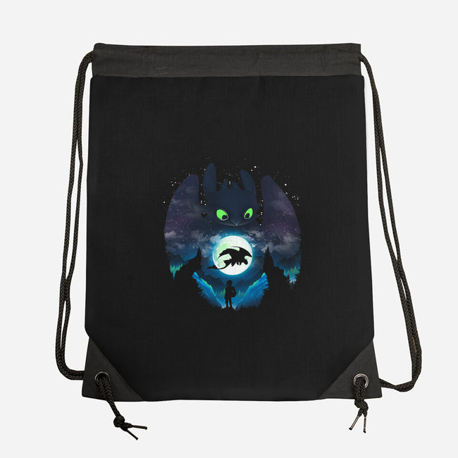Adorable Dragon-none drawstring bag-dandingeroz