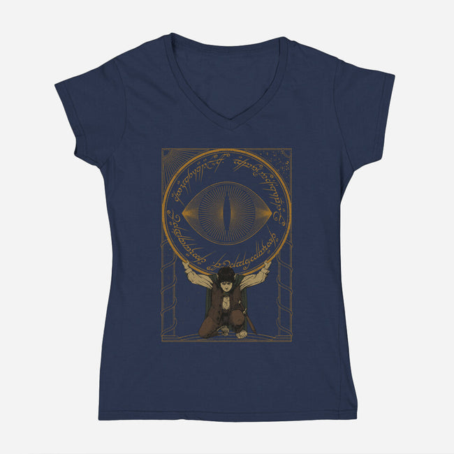 Burden-womens v-neck tee-Hafaell