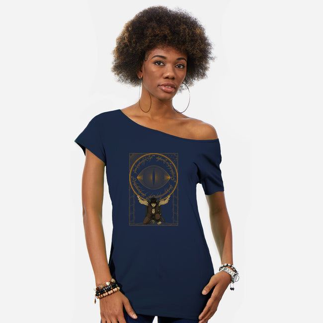 Burden-womens off shoulder tee-Hafaell