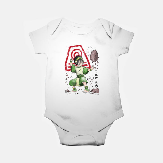 The Power of the Earth Kingdom-baby basic onesie-DrMonekers