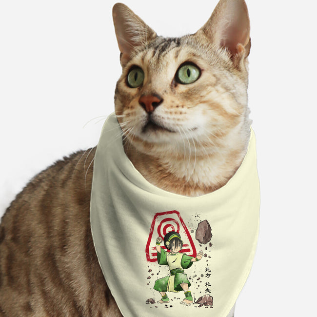 The Power of the Earth Kingdom-cat bandana pet collar-DrMonekers