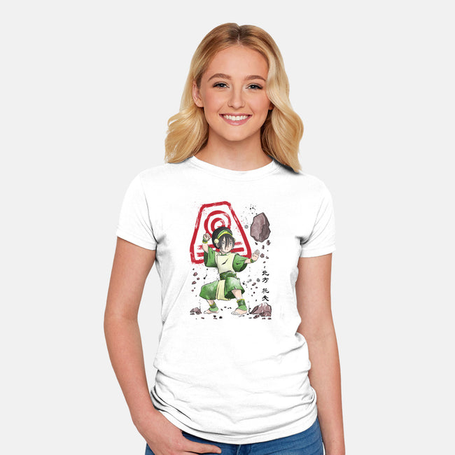 The Power of the Earth Kingdom-womens fitted tee-DrMonekers
