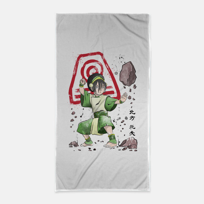 The Power of the Earth Kingdom-none beach towel-DrMonekers