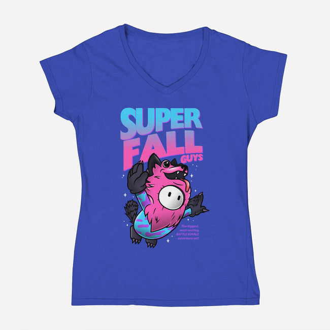 Super Fall Creatures-womens v-neck tee-Diegobadutees