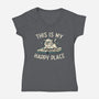 My Happy Place-womens v-neck tee-koalastudio