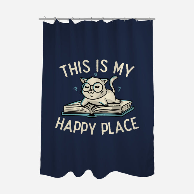 My Happy Place-none polyester shower curtain-koalastudio