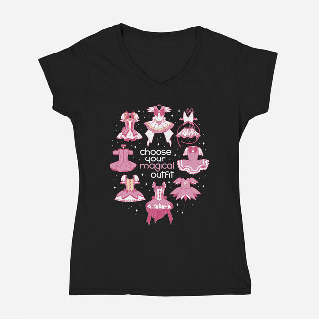 Choose Your Magical Outfit-womens v-neck tee-Domii