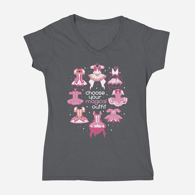Choose Your Magical Outfit-womens v-neck tee-Domii