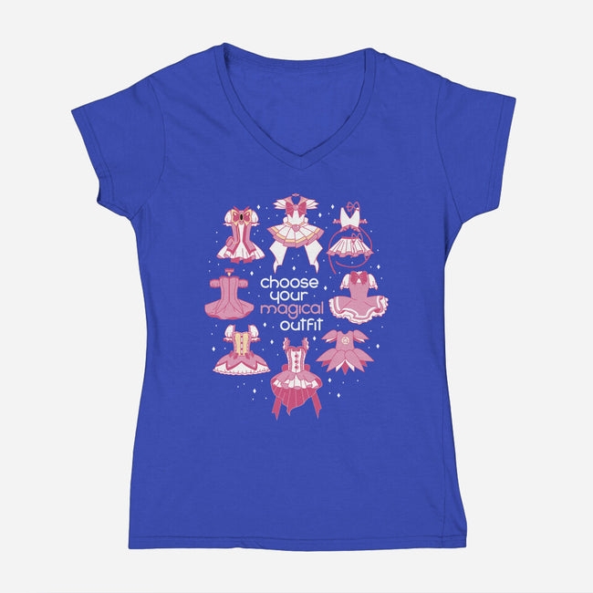 Choose Your Magical Outfit-womens v-neck tee-Domii