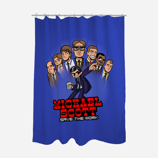 Save The Work-none polyester shower curtain-MarianoSan