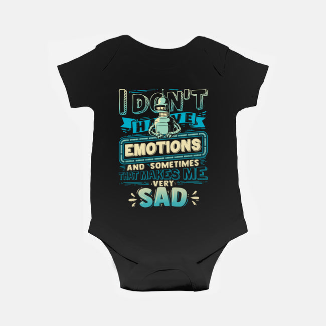No Emotions-baby basic onesie-teesgeex