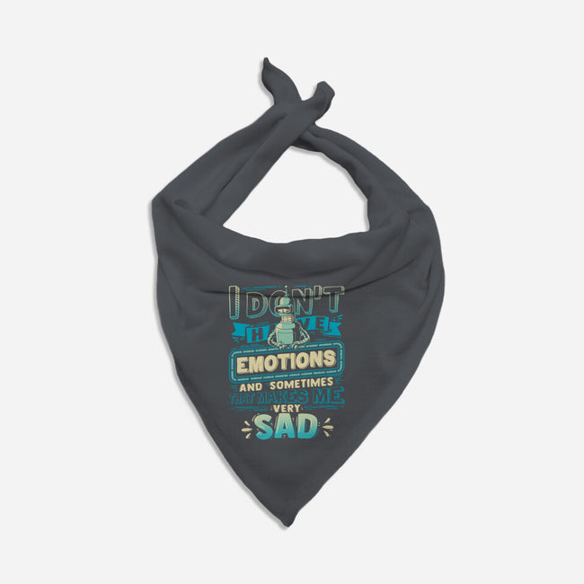 No Emotions-dog bandana pet collar-teesgeex