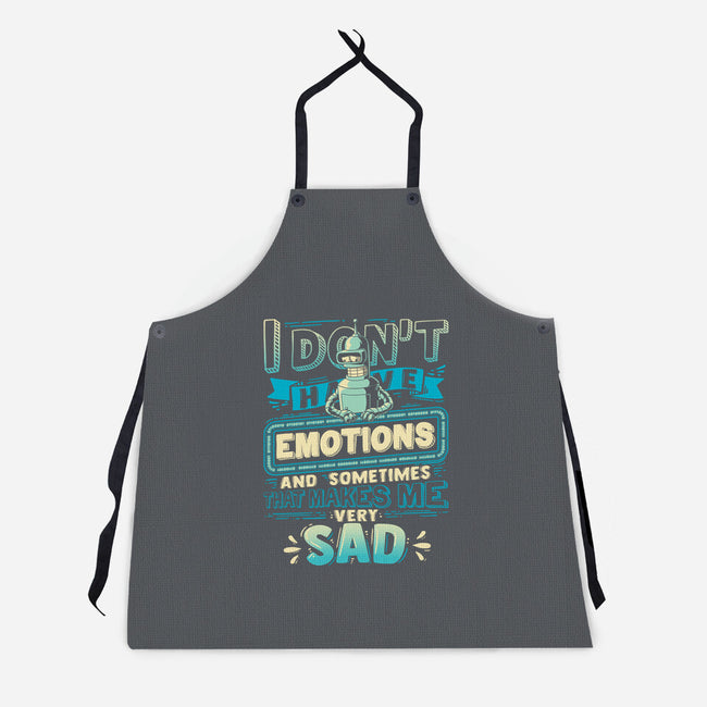 No Emotions-unisex kitchen apron-teesgeex