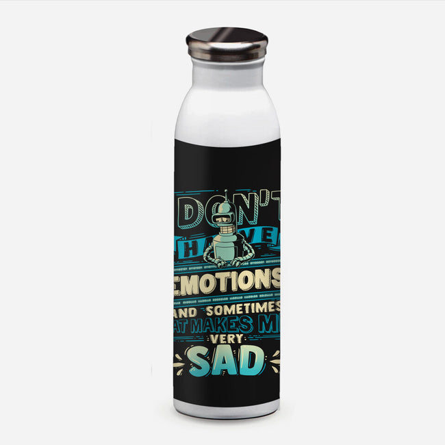 No Emotions-none water bottle drinkware-teesgeex