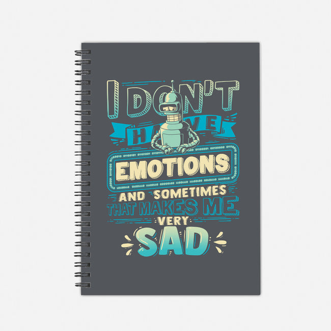 No Emotions-none dot grid notebook-teesgeex