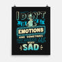 No Emotions-none matte poster-teesgeex
