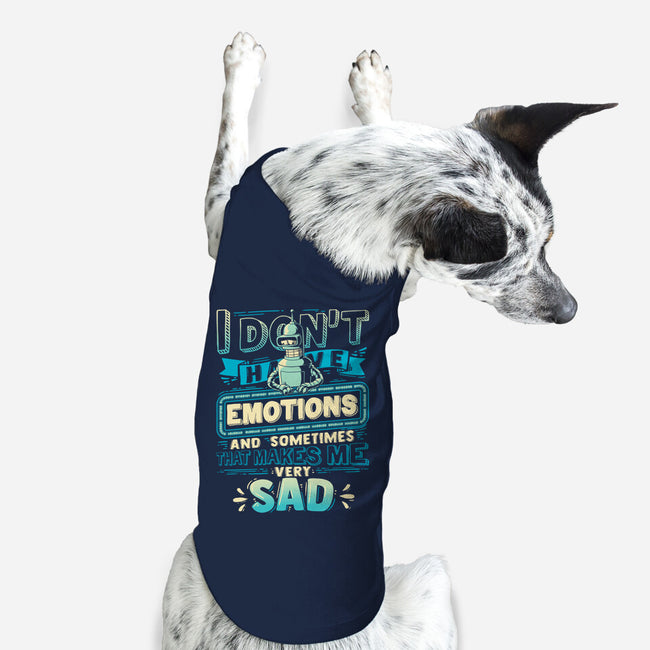 No Emotions-dog basic pet tank-teesgeex
