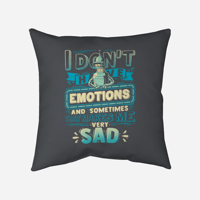 No Emotions-none non-removable cover w insert throw pillow-teesgeex