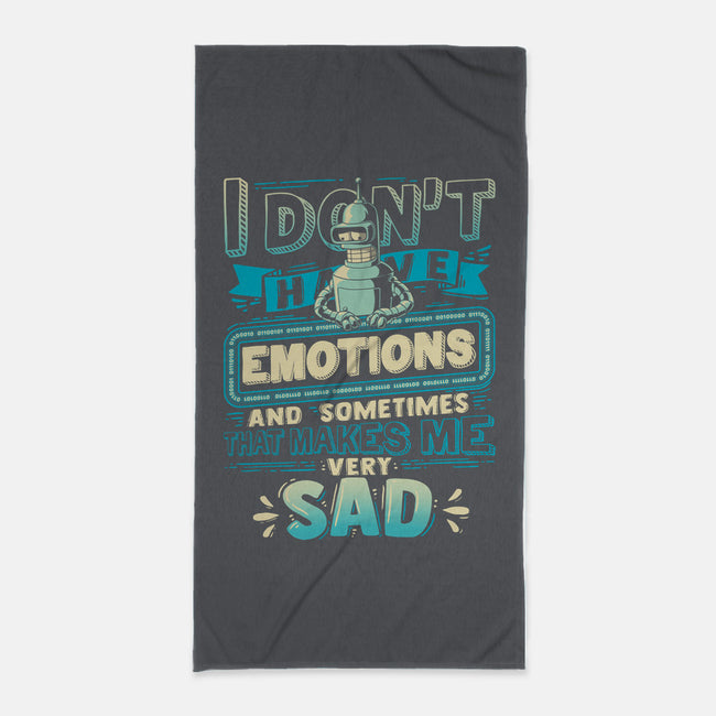 No Emotions-none beach towel-teesgeex