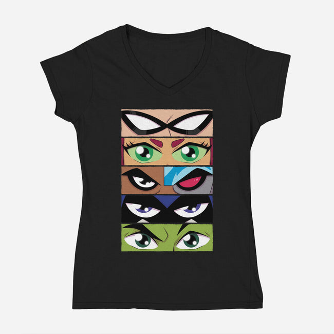 Team Titan-womens v-neck tee-danielmorris1993