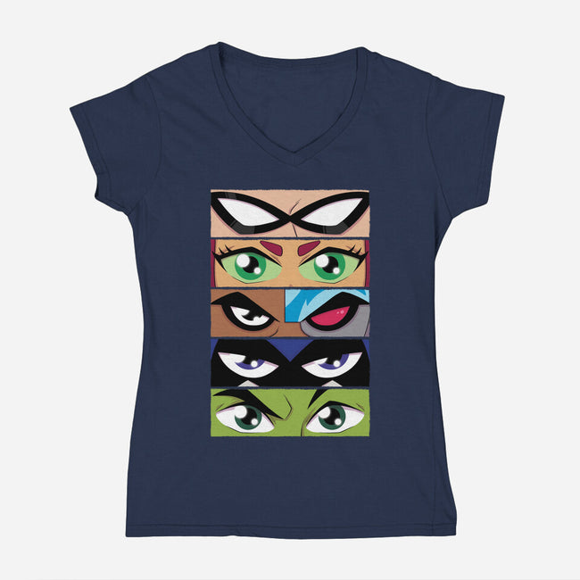 Team Titan-womens v-neck tee-danielmorris1993