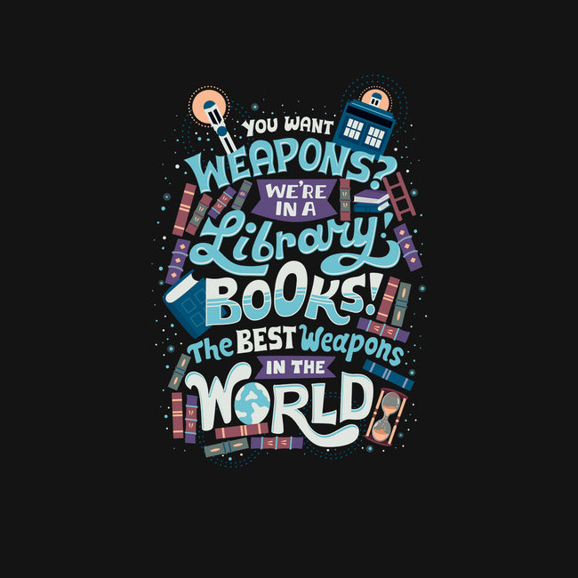 Books are the Best Weapons-womens off shoulder tee-risarodil