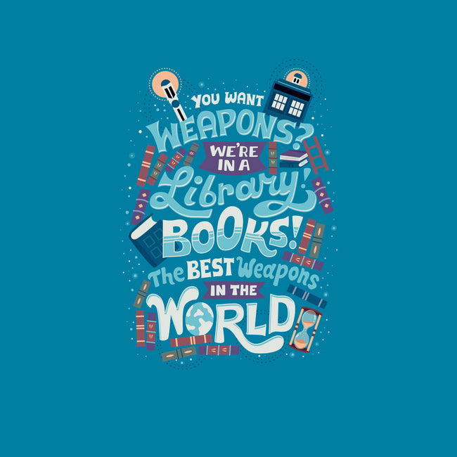 Books are the Best Weapons-womens basic tee-risarodil