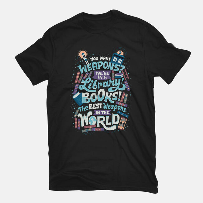 Books are the Best Weapons-unisex basic tee-risarodil