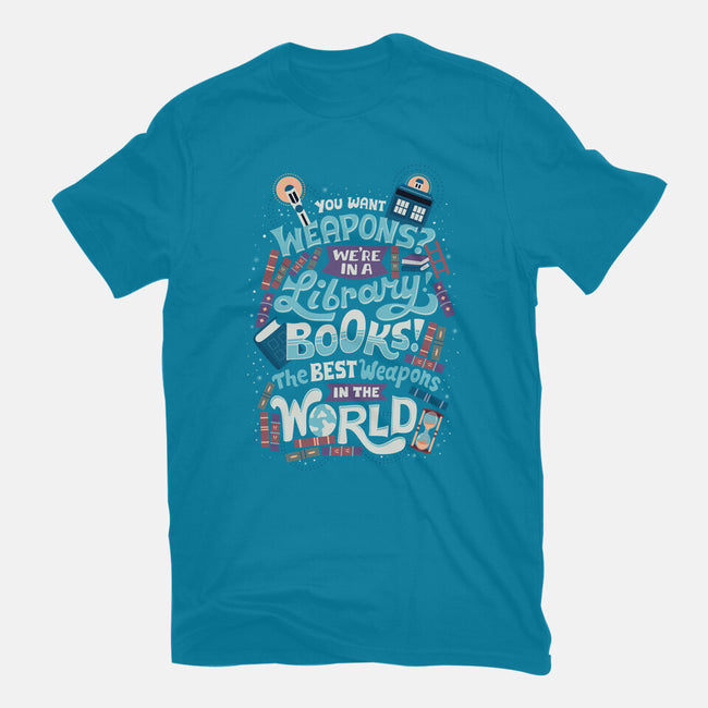 Books are the Best Weapons-unisex basic tee-risarodil