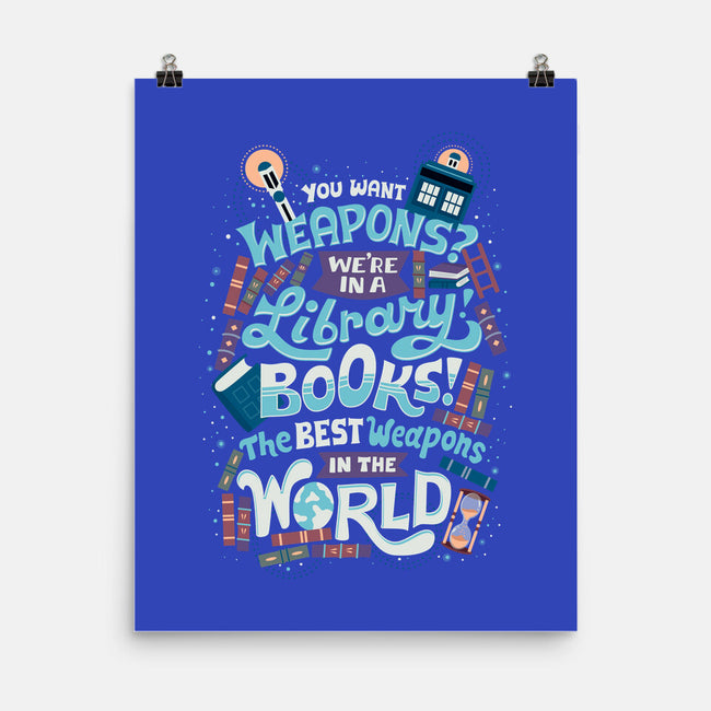 Books are the Best Weapons-none matte poster-risarodil