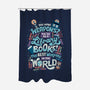 Books are the Best Weapons-none polyester shower curtain-risarodil